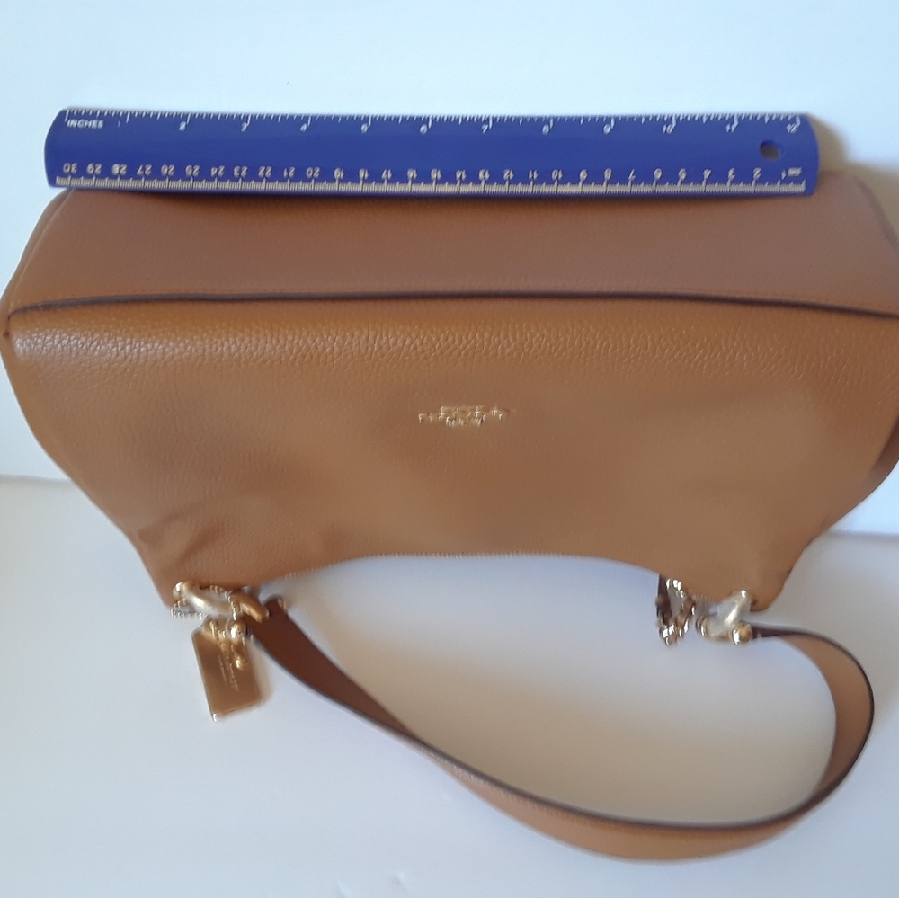 Coach Light Saddle Pebble Leather Mia Shoulder Bag F28966 IMLQD - Picture 8 of 12